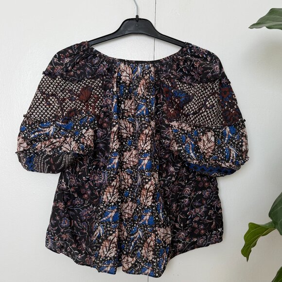 ULLA JOHNSON Arusi blouse in a batik print- sz  4 - Picture 2 of 3